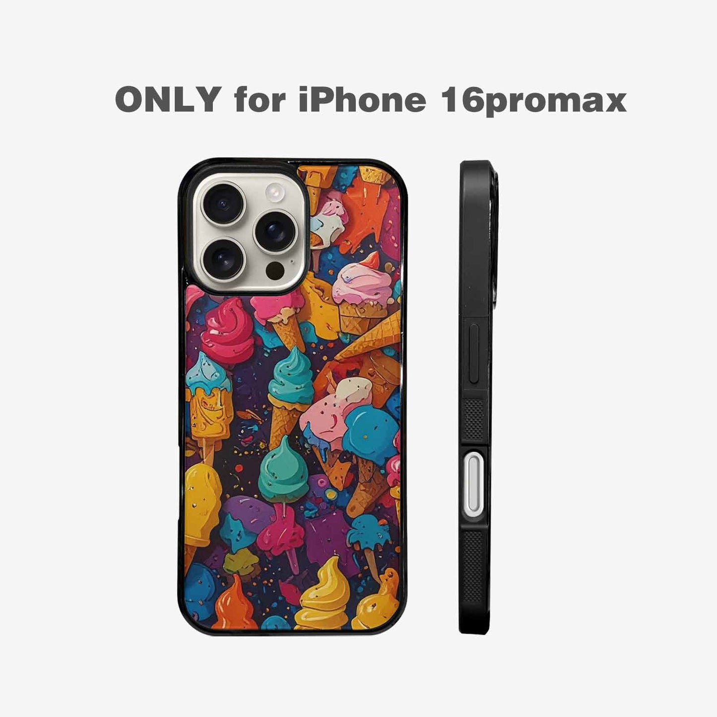 iPhone 16 Pro Max Case — Ice Cream Motif Ice Cream Motifs, Personalized Phone Case