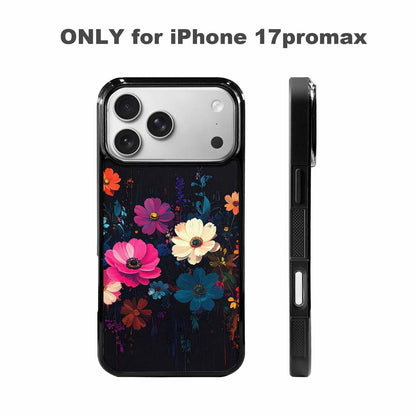 iPhone 17 Pro Max Case — Shadowy Glitch Floral Pattern Floral, Custom Made Phone Cover