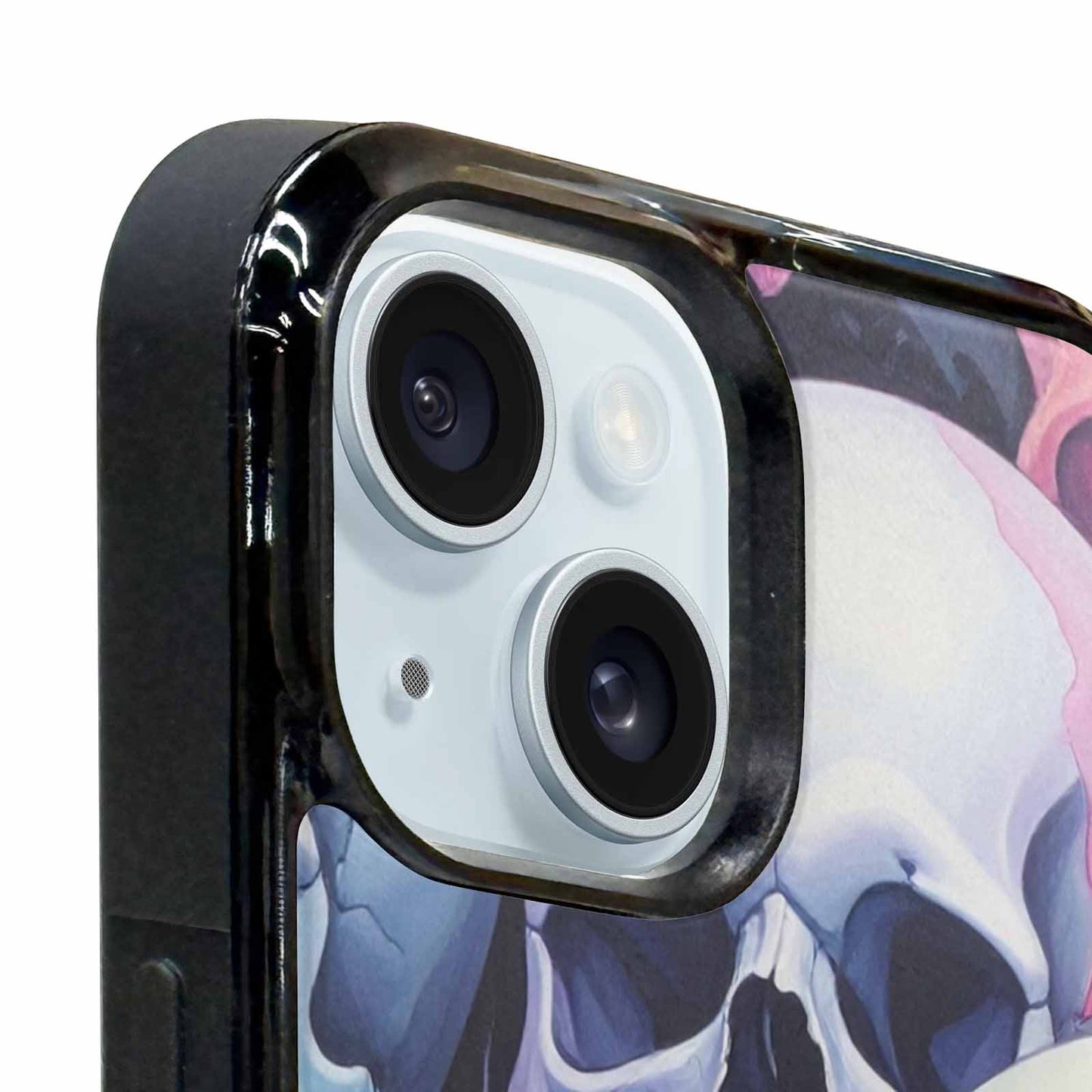 iPhone 15 Case — Dark Black And White Color Tone, Custom Printed Phone Case