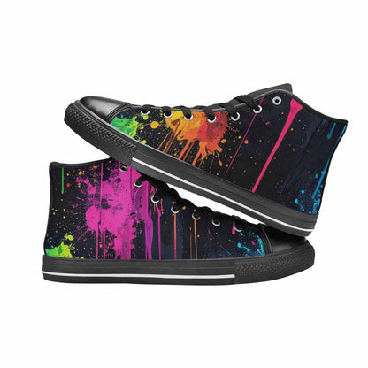 WOMEN'S Paint Splatter High Top Canvas Aesthetic Sneakers