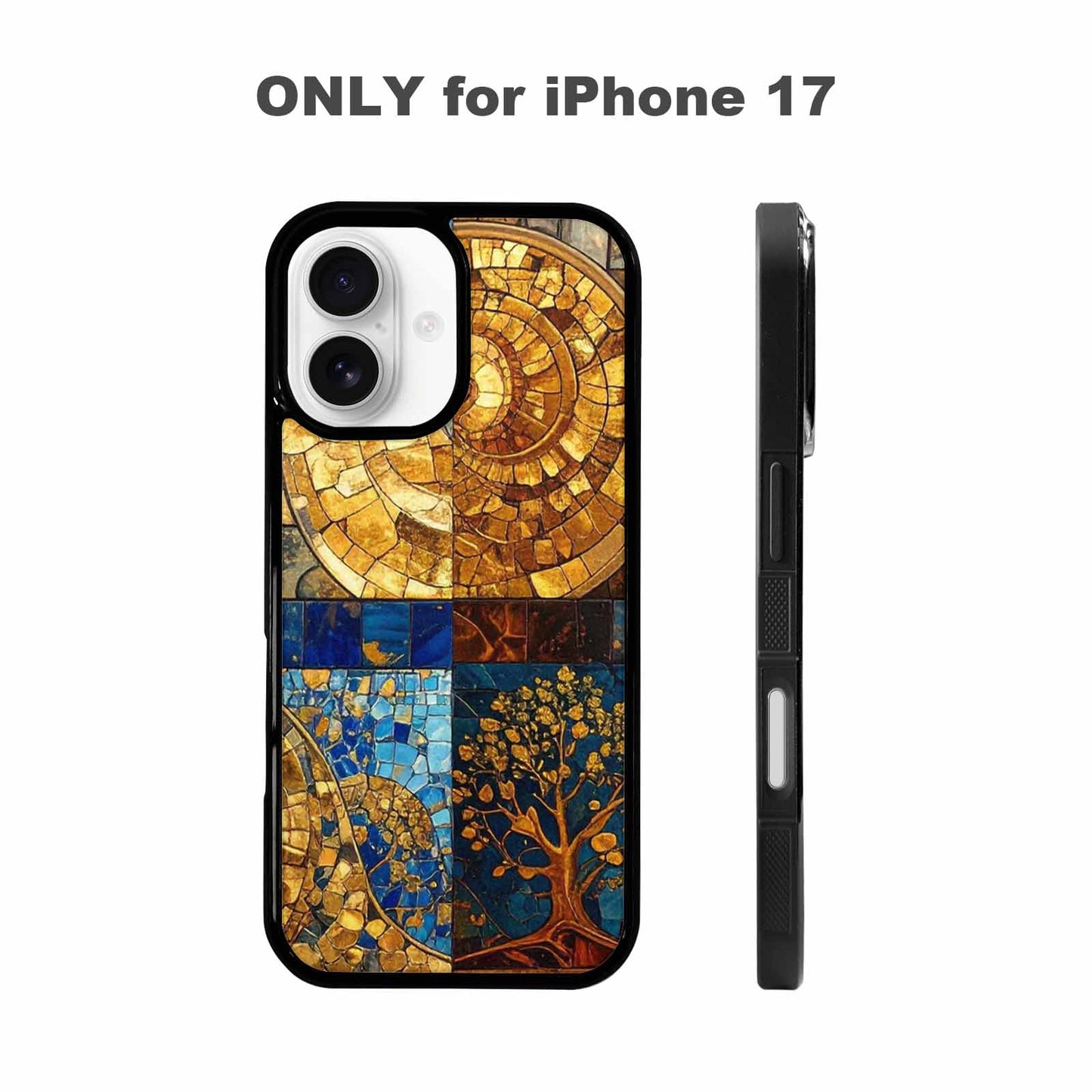 iPhone 17 Case — Small Klimt Style Gold Original Art, Custom Phone Case