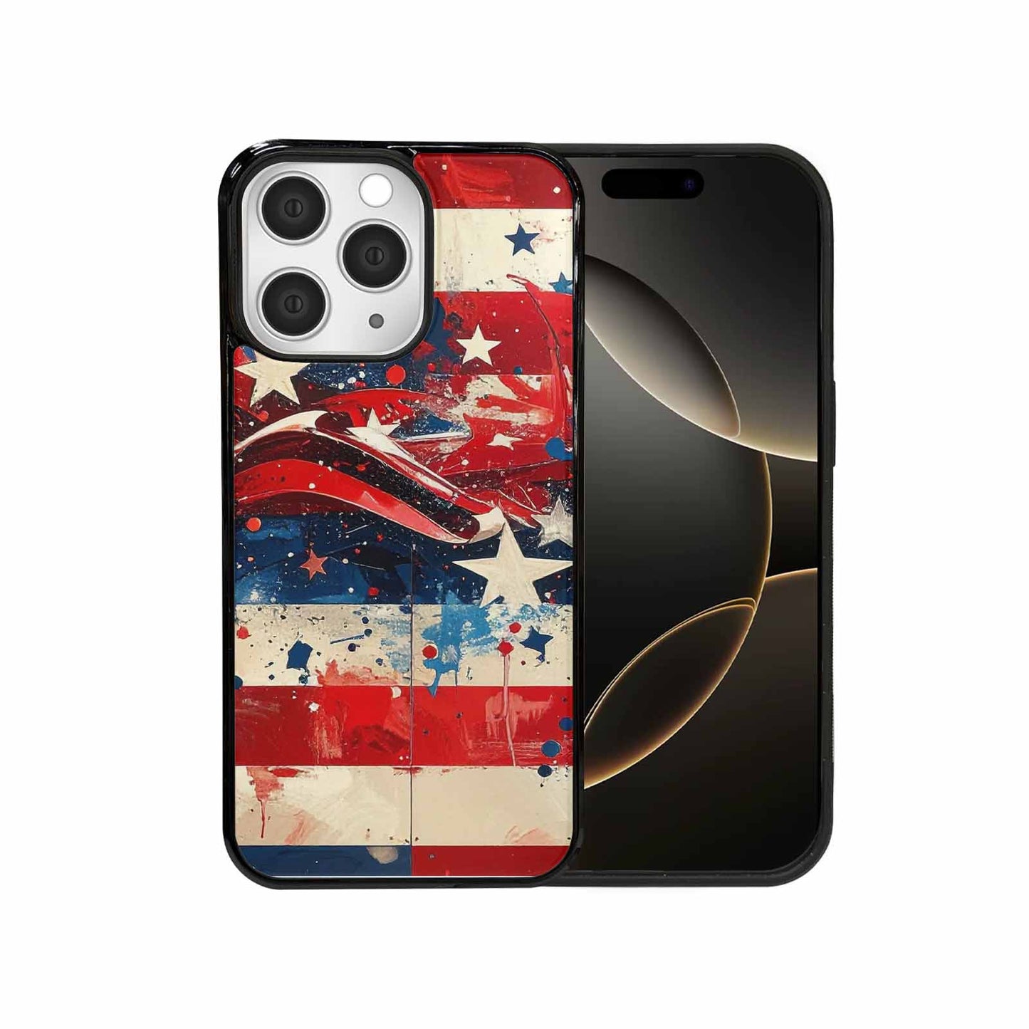 iPhone 15 Pro Max Case — Patriotic Stars And Stripes American Stars, Custom Made Phone Cover