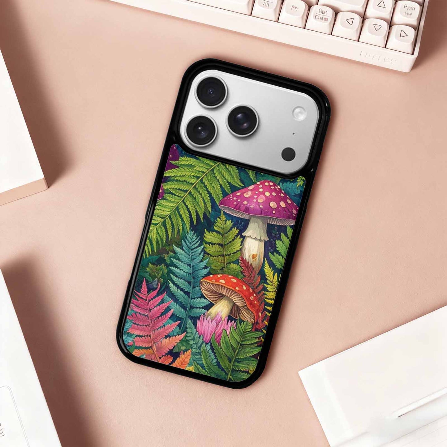 iPhone 17 Pro Case — Mushrooms Botanicalmushrooms P Opk Floral, Custom Printed Phone Case