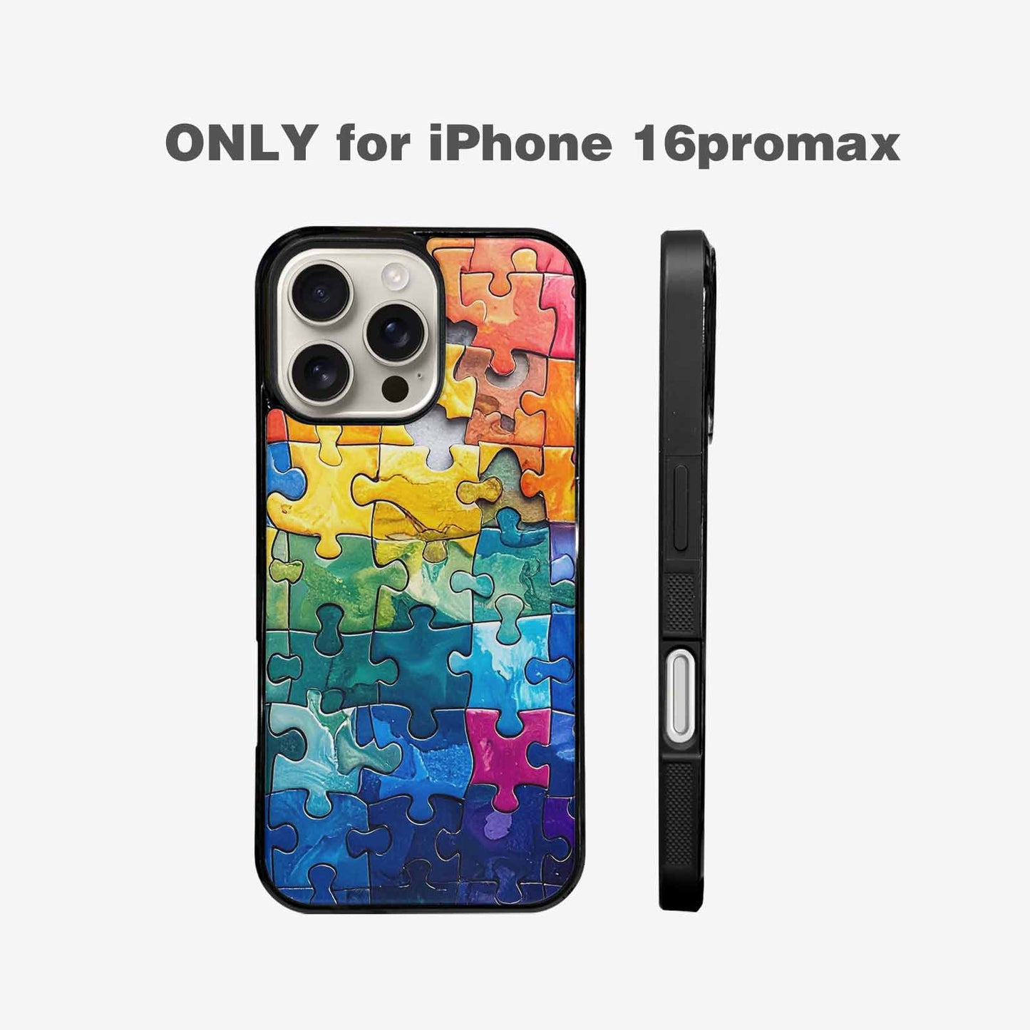 iPhone 16 Pro Max Case — Autism Puzzle Pieces Puzzle Piece Pattern, Custom Art Phone Cover