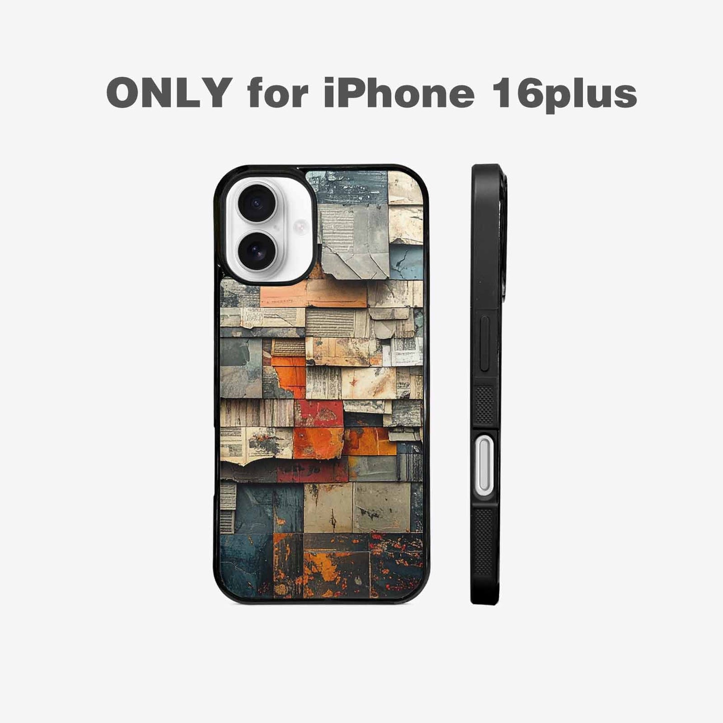 iPhone 16 Plus Case — Distressed Grunge Texture Pattern Hundreds Of, Custom Printed Phone Case