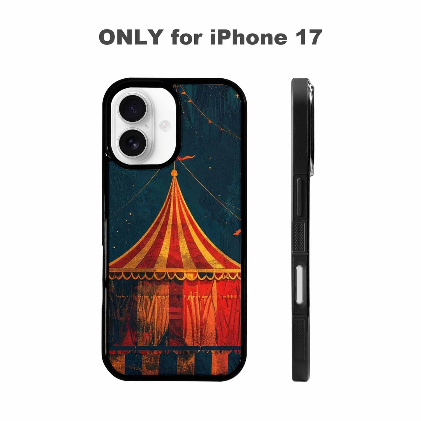 iPhone 17 Case — Vintage Circus Art Pattern Retro Vintage, Custom Designed Case Cover