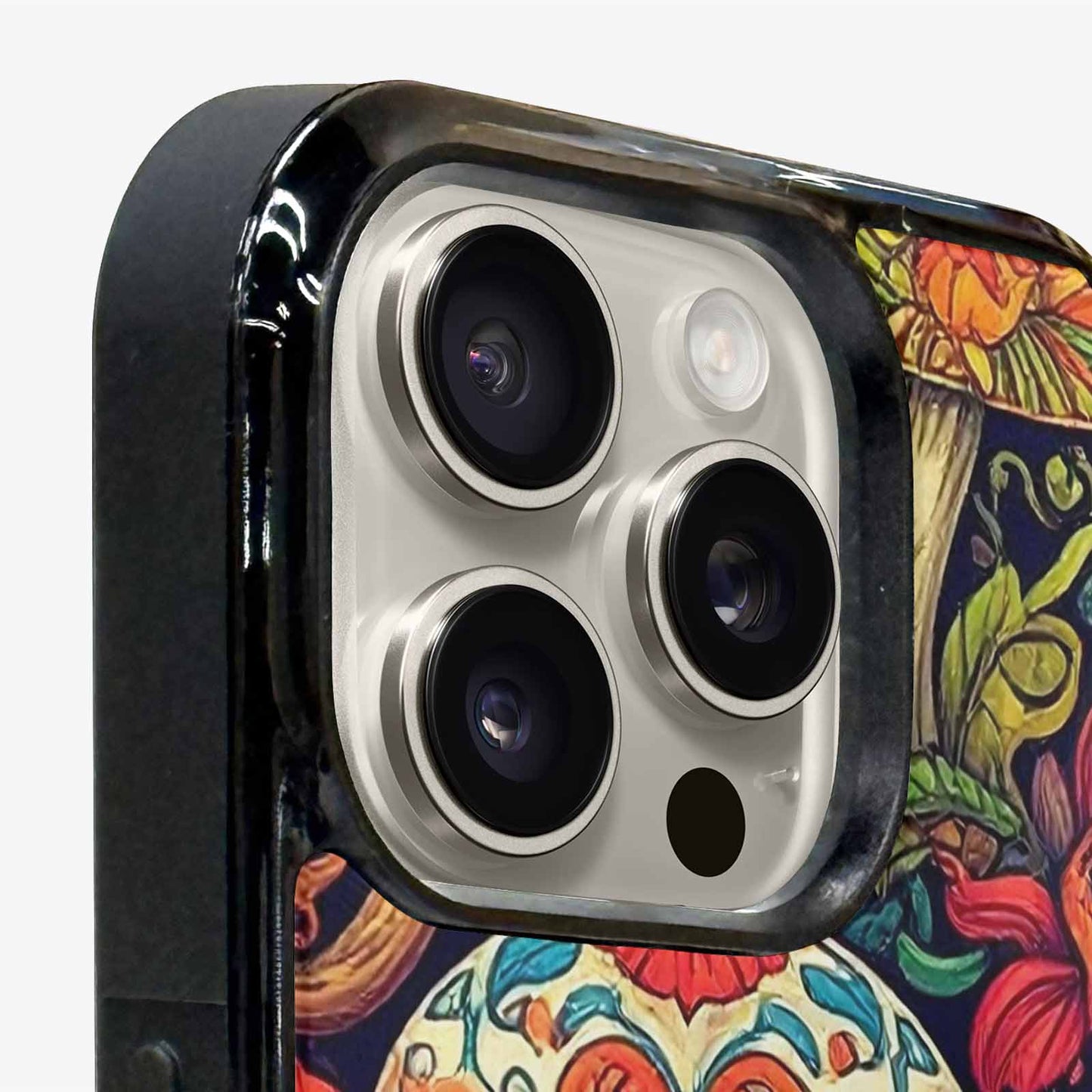 iPhone 15 Pro Max Case — Mushrooms And Skulls, Custom Phone Case