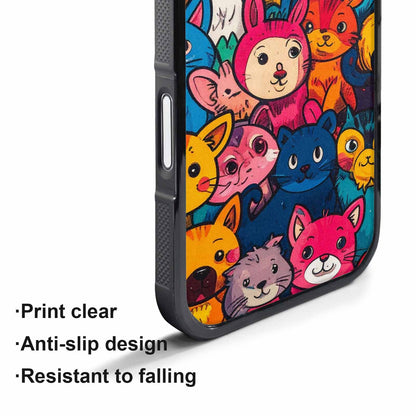 iPhone 17 Air Case — Seamless Tileable Pattern Of Overlapping Cartoon, Custom Phone Case
