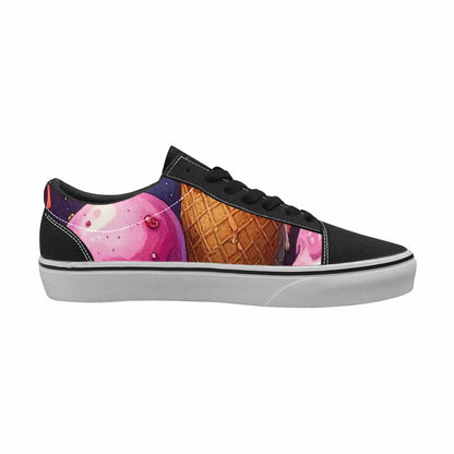 WOMEN'S Ice Cream Monsters  Lace-Up Canvas Dark Academia Custom Sneakers