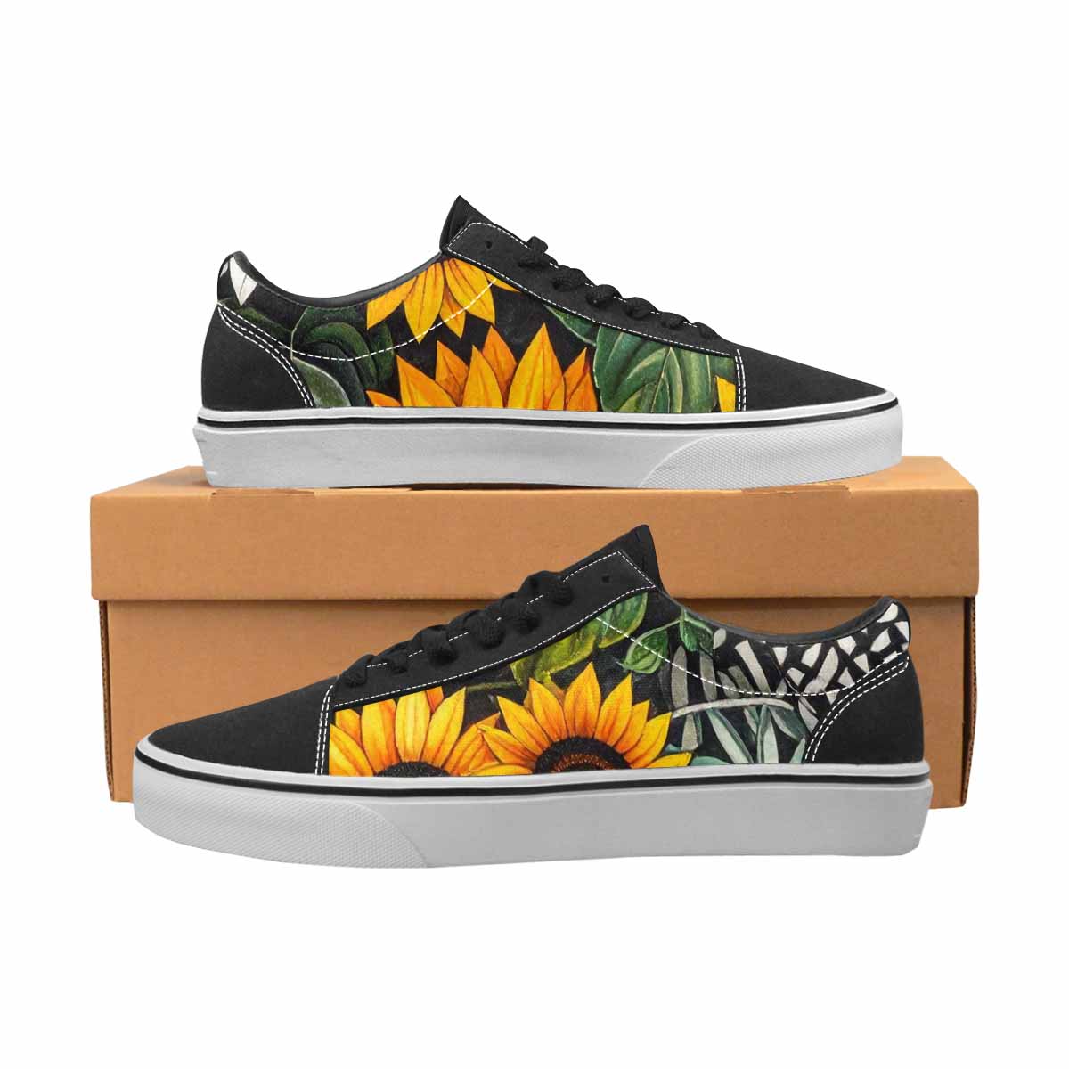 WOMEN'S Blend Melt Them Canvas Lace-Up Wallpaper Art Sneakers