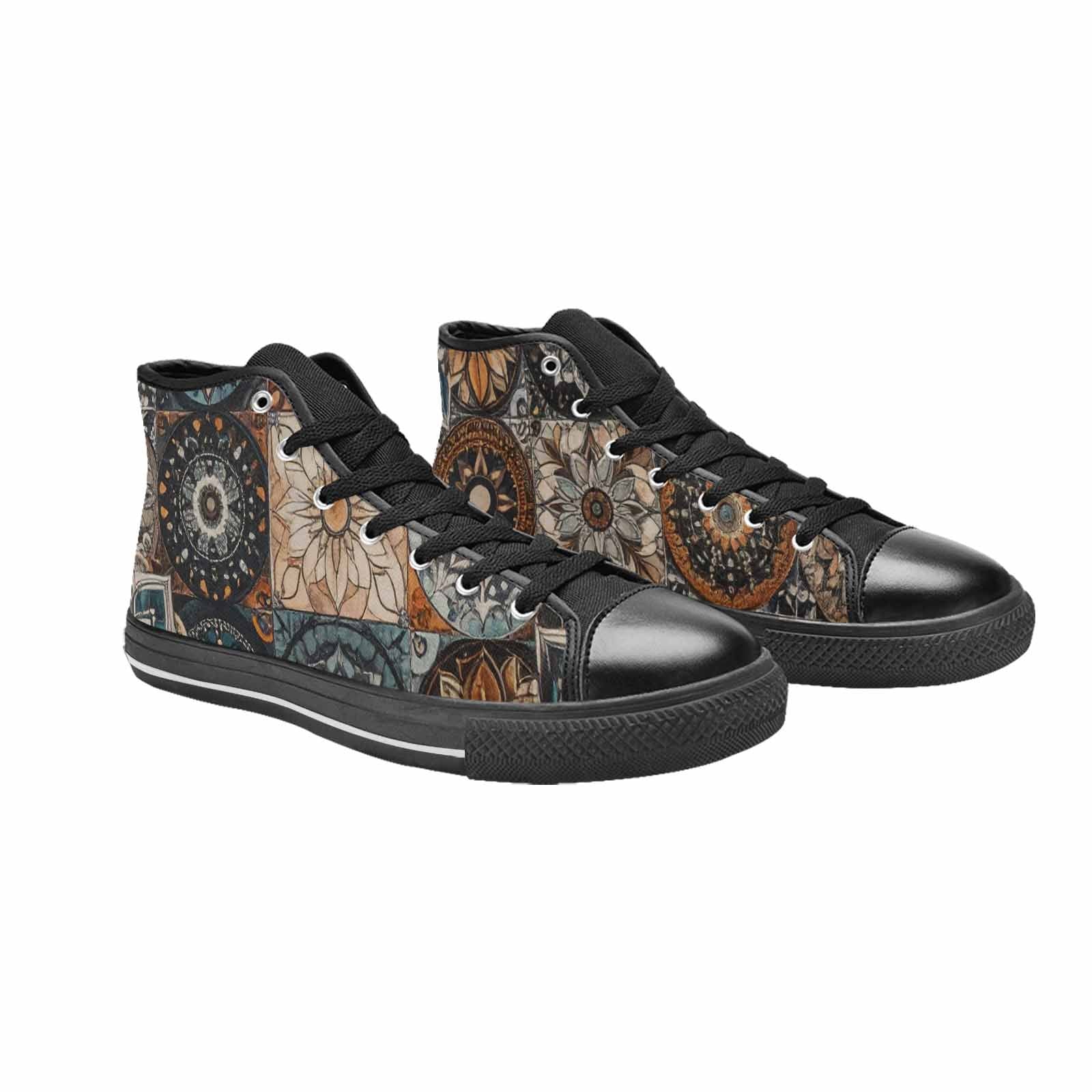 WOMEN'S Mandala High Top Canvas Dark Academia Custom Shoes