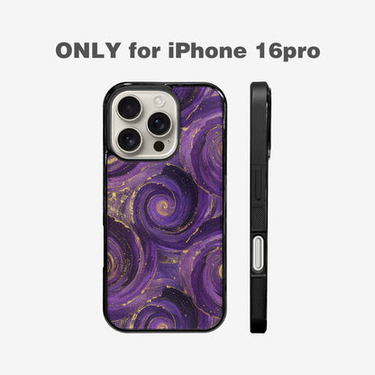 iPhone 16 Pro Case — Swirling Brushstroke Starry Night Texture Blended, Custom Phone Case