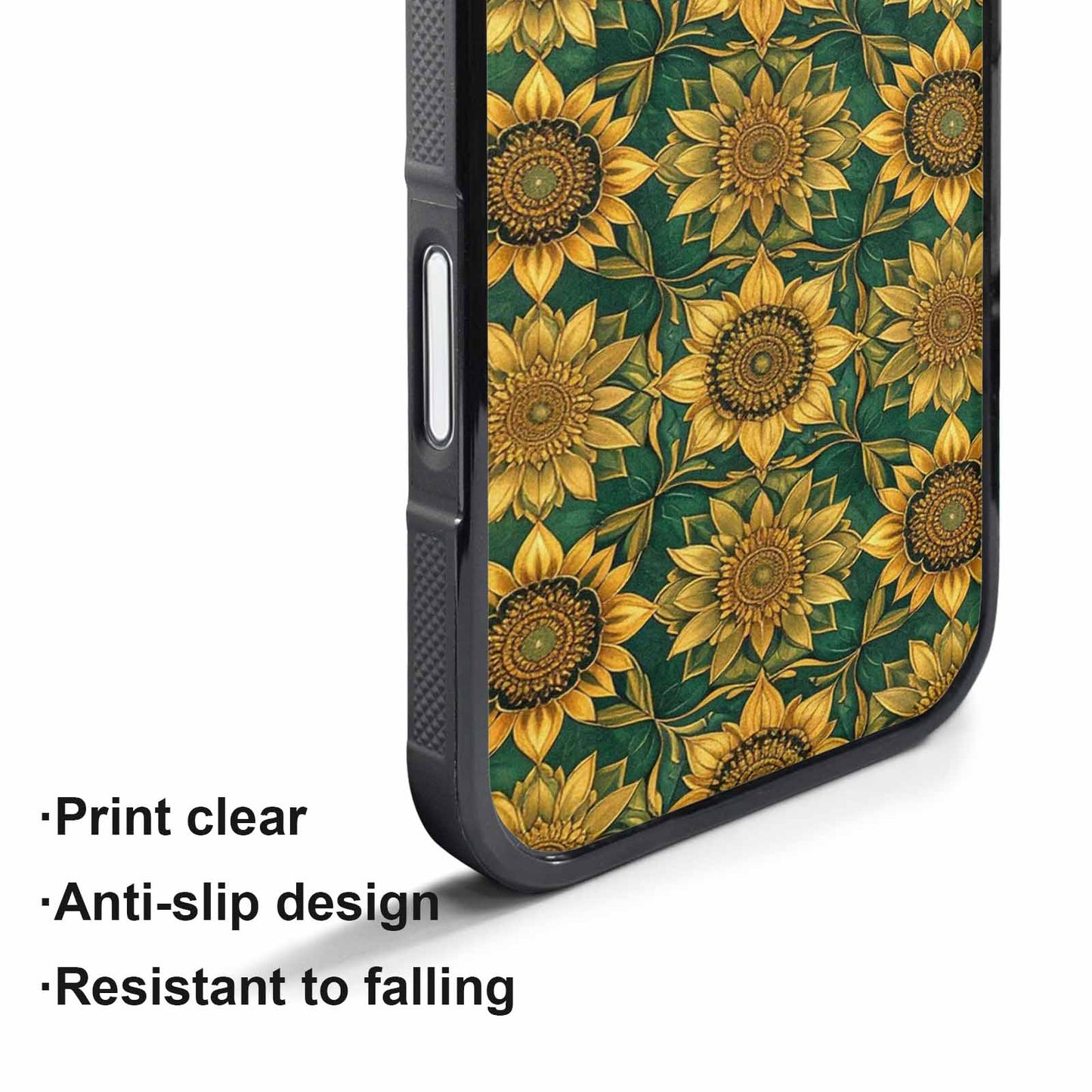 iPhone 17 Pro Max Case — Sunflower Mandala Kaleidoscope Floral, Custom Printed Phone Case