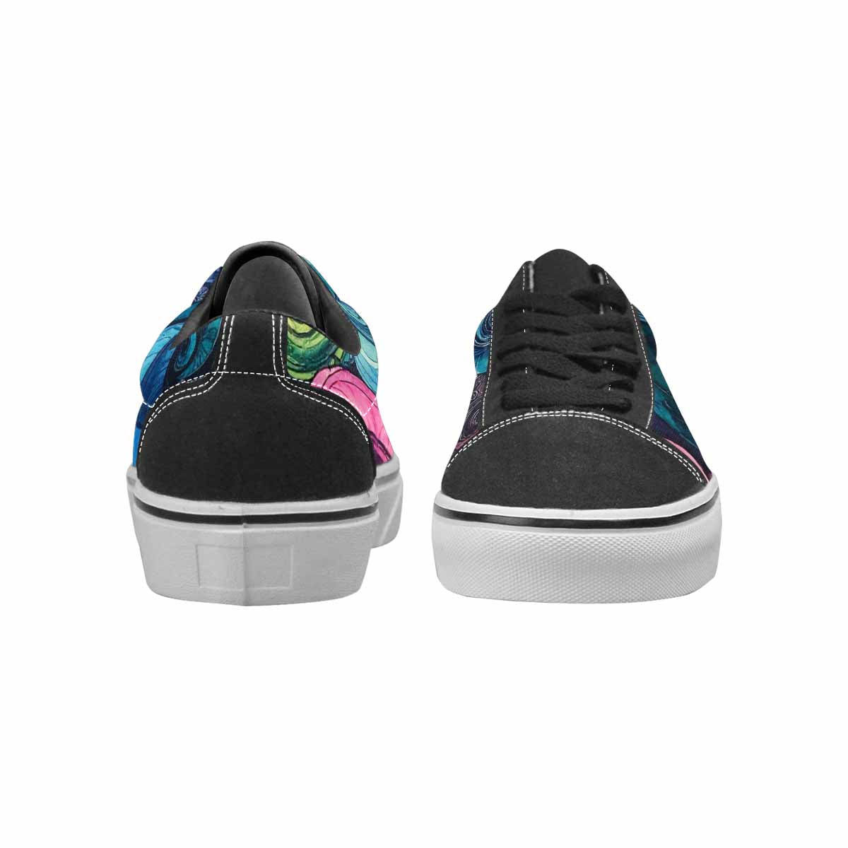WOMEN'S Tie Lace-Up Canvas Wallpaper Art Custom Sneakers