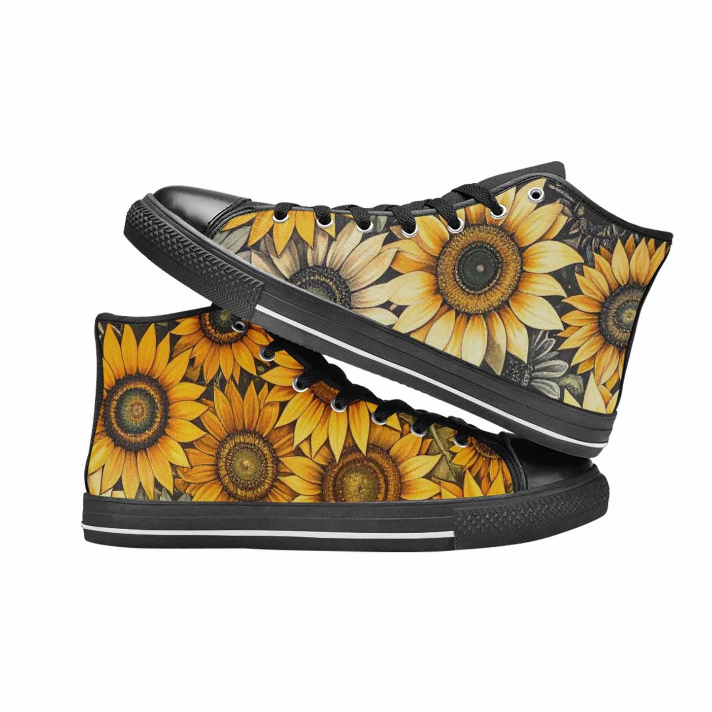WOMEN'S Blend Melt Them High Top Canvas Vibrant Chaos Custom Sneakers