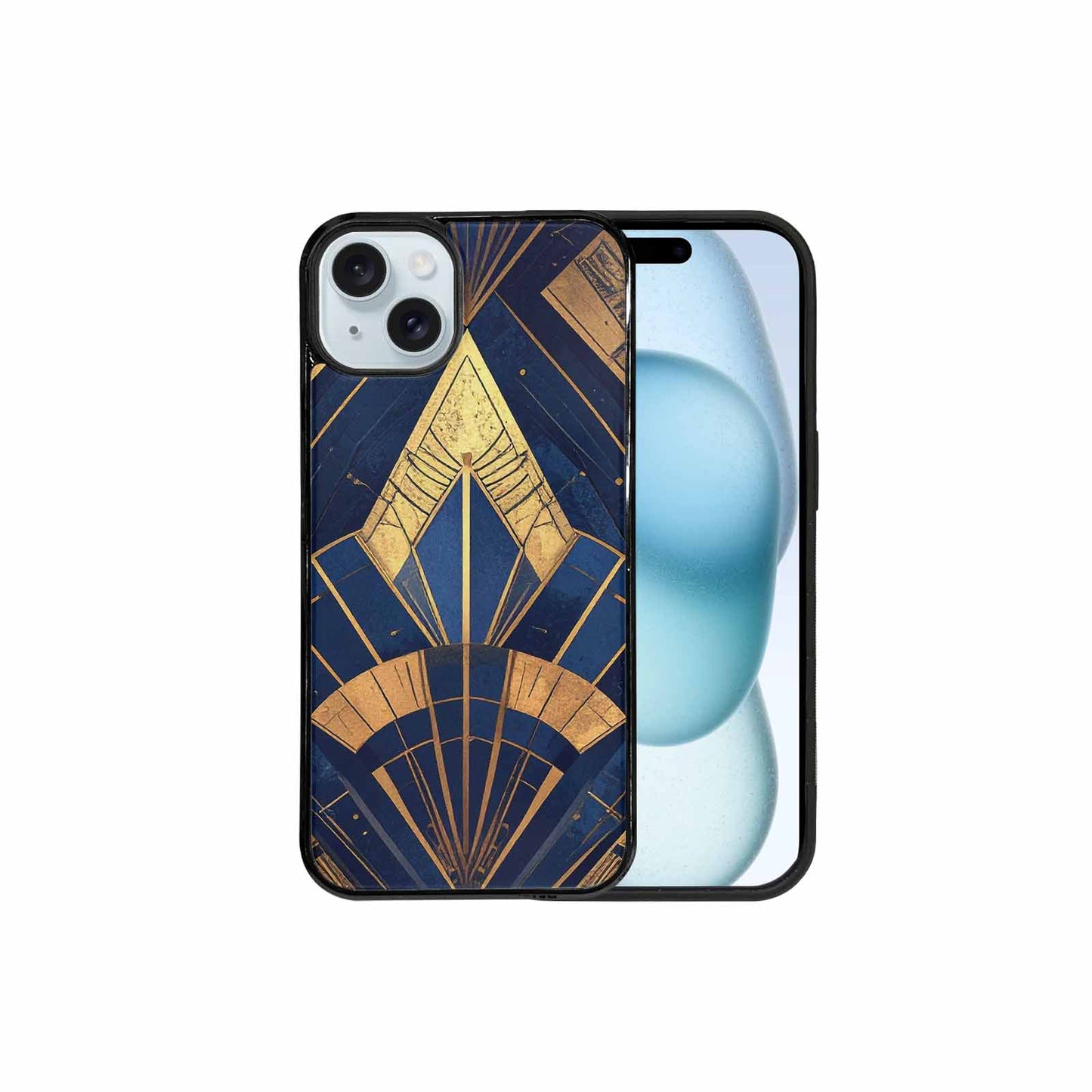 iPhone 15 Plus Case — Art Deco Illustration Pattern, Custom Made Phone Cover