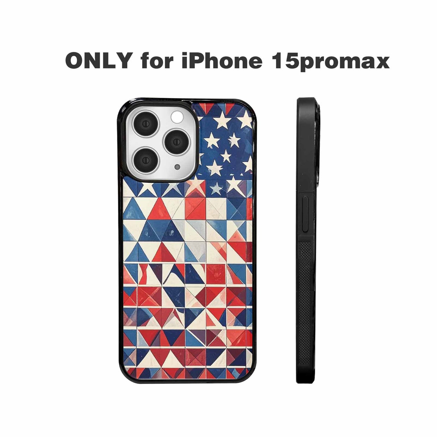 iPhone 15 Pro Max Case — Small American Flag Stars And Stripes, Custom Printed Phone Case