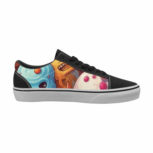 WOMEN'S Ice Cream Monsters - Lace-Up Canvas Neon Fantasy Custom Shoes