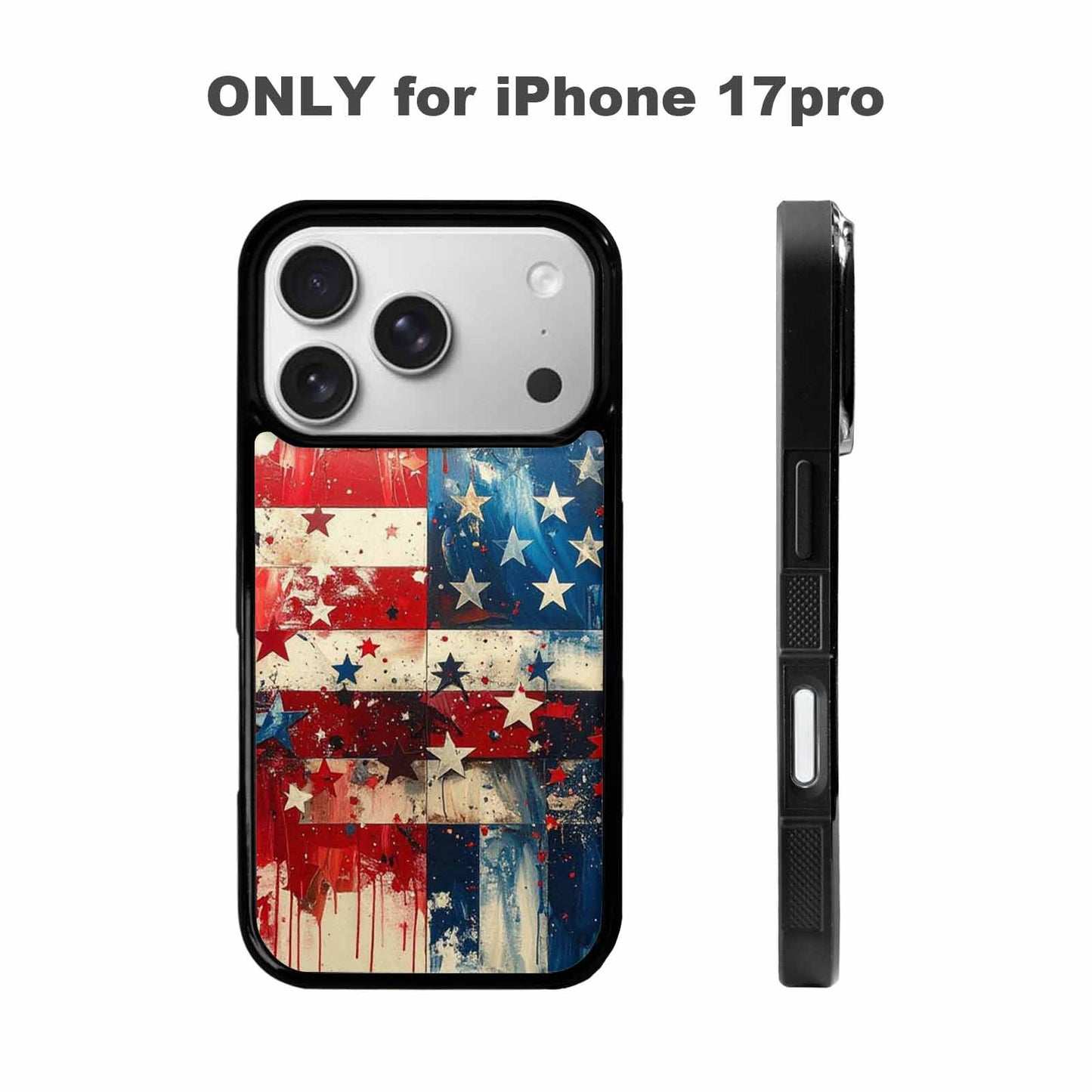 iPhone 17 Pro Case — Patriotic Stars And Stripes American Galaxy, Custom Print Case Cover