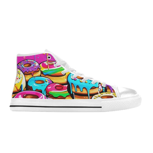 WOMEN'S Dripping Frosting From Rainbow High Top Canvas Surreal Shoes