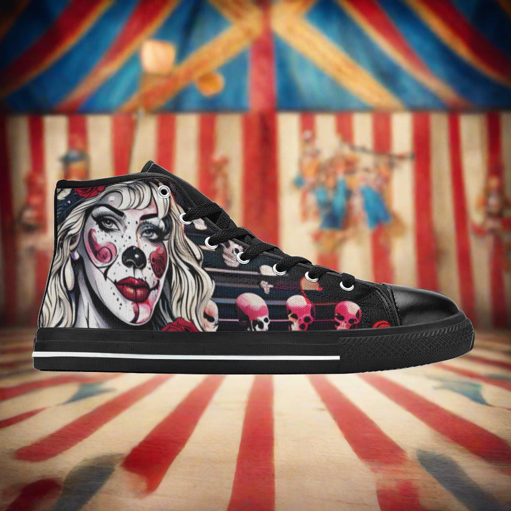 Wolf Silver Blue Vivid Bold Art - Freaky Shoes