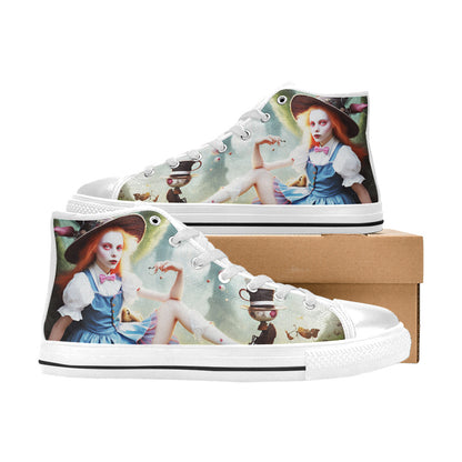 MEN'S Acid Creepy Wonderland Psychedelic High Top Canvas Grunge Sneakers