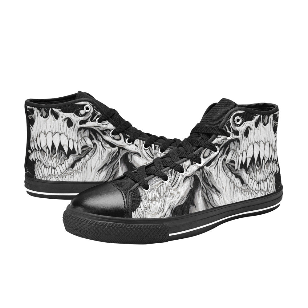 MEN'S Cc Demons Grey Men’S High Top Canvas Dreamcore Sneakers