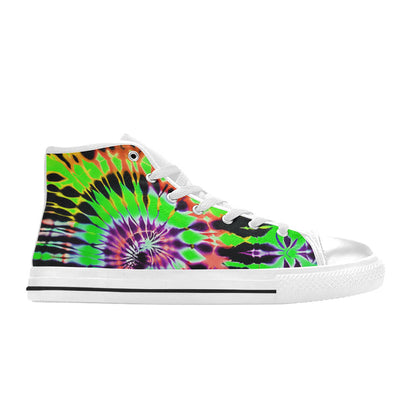 MEN'S Cc Tie Dye Art High Top Canvas Wallpaper Art Custom Shoes