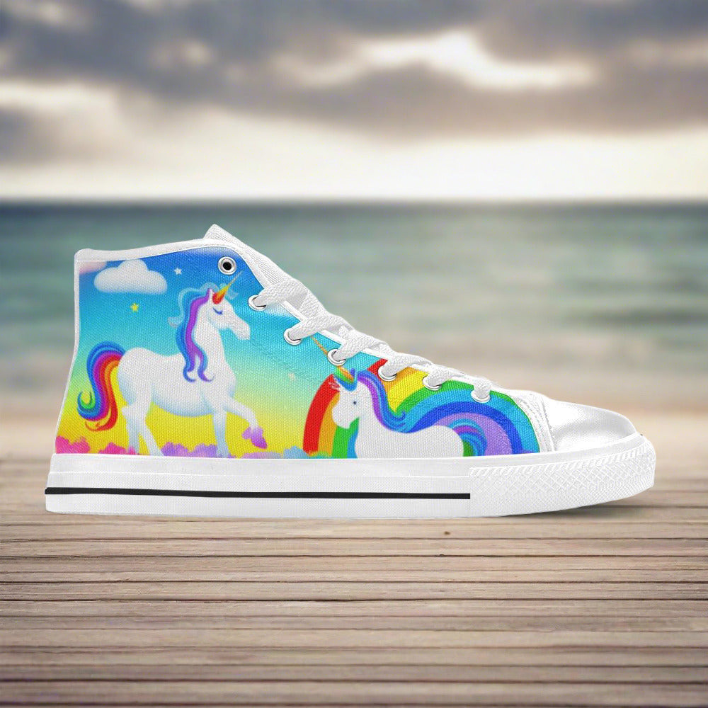 Butterfly Rainbow Purple Teal Unique WOMEN Bold Art - Freaky Shoes | Custom Art Sneakers