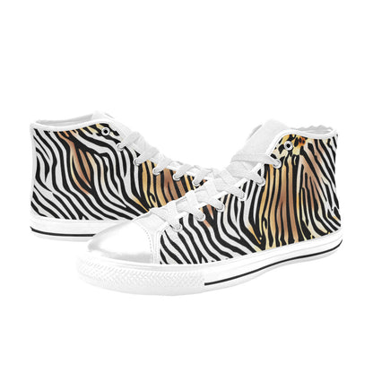 MEN'S Animal Print Art Men’S High Top Canvas Cottagecore Custom Sneakers