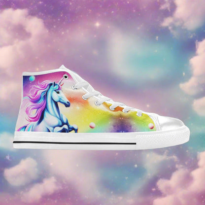Butterfly Rainbow Magenta Gold Vivid MEN Bold Art - Freaky Shoes | Custom Art Sneakers