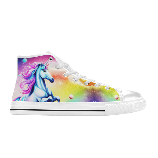 MEN'S Unicorn Art Men’S High Top Canvas Wallpaper Art Custom Sneakers