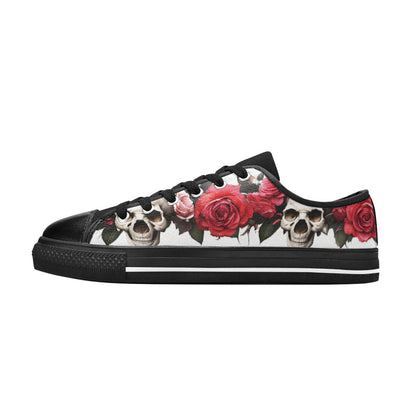 MEN'S Skulls Roses Deluxe 13 Canvas Grunge Sneakers