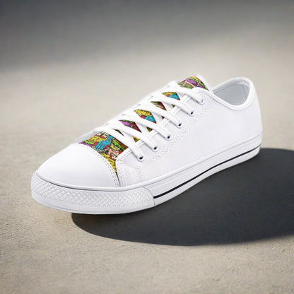 Freaky Shoes® Freestyle Art Printed Tongue Unisex Low Top Canvas Shoes - Freaky Shoes®