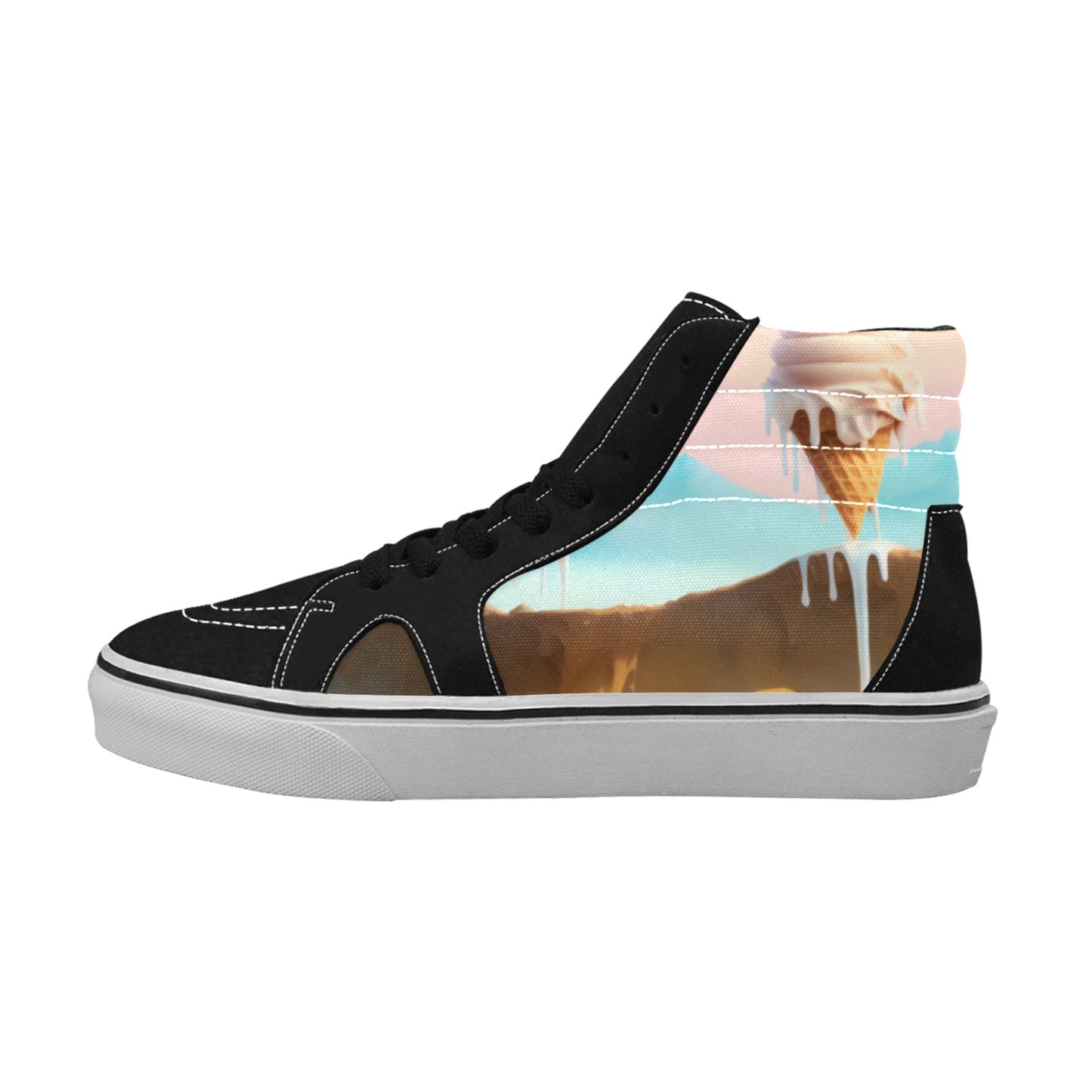 MEN'S Ice Cream Art Melting High Top Skateboarding Dreamcore Sneakers