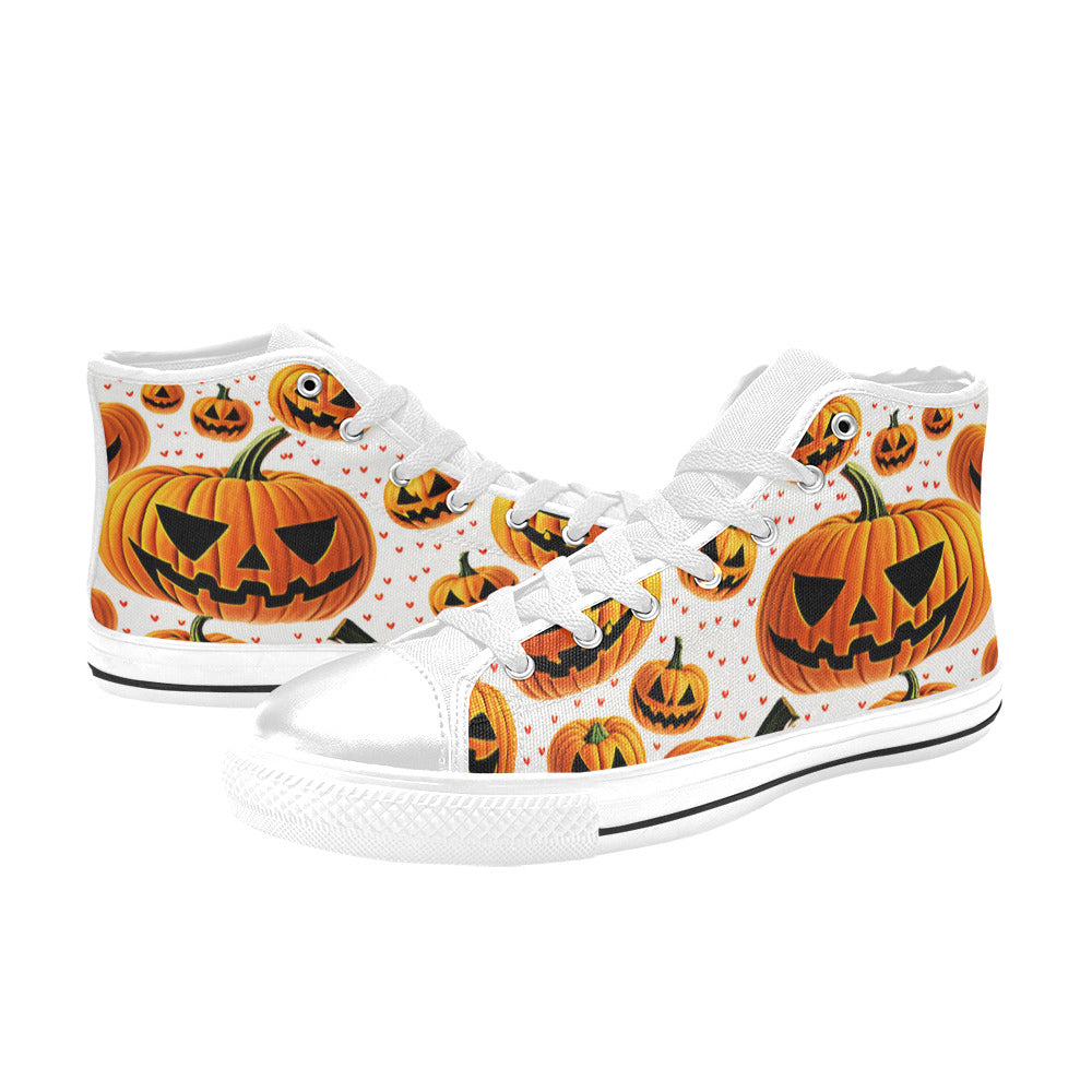 MEN'S Halloween Art 3 Men’S High Top Canvas Neon Fantasy Custom Sneakers