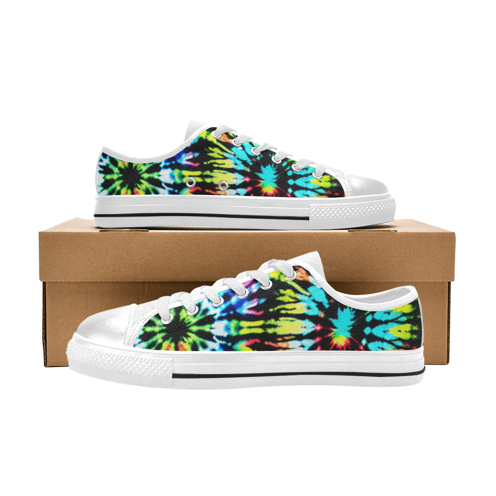 WOMEN'S Cc Tie Dye Art Canvas Dark Academia Custom Sneakers