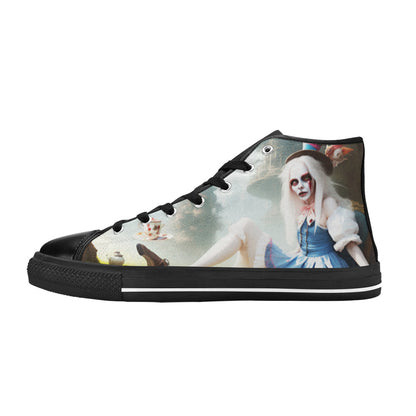 WOMEN'S Acid Creepy Wonderland Psychedelic High Top Canvas Surreal Sneakers