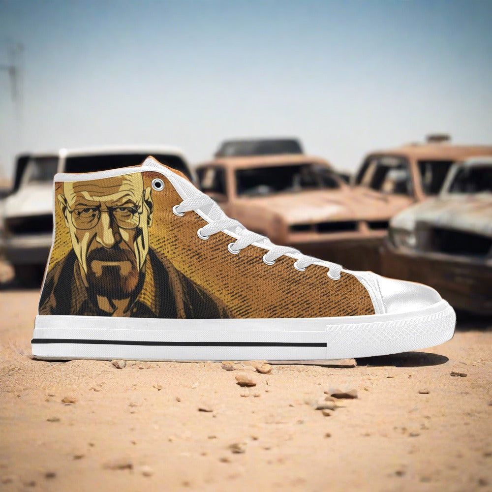 Egyptian Crimson Black Unique MEN Bold Art - Freaky Shoes | Custom Art Sneakers