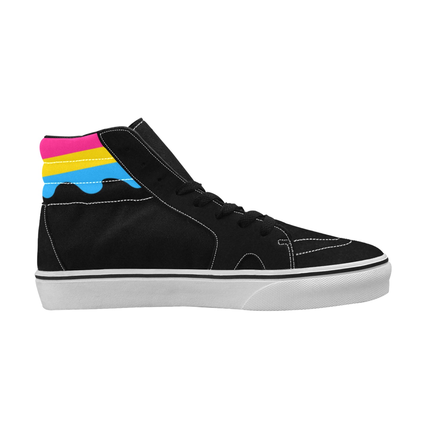 WOMEN'S Pride Lgbt Pansexual Flag High Top Skateboarding Neon Fantasy Custom Sneakers