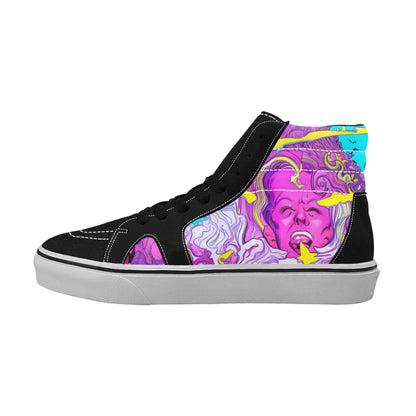WOMEN'S Trip Retro Art High Top Skateboarding Surreal Custom Sneakers