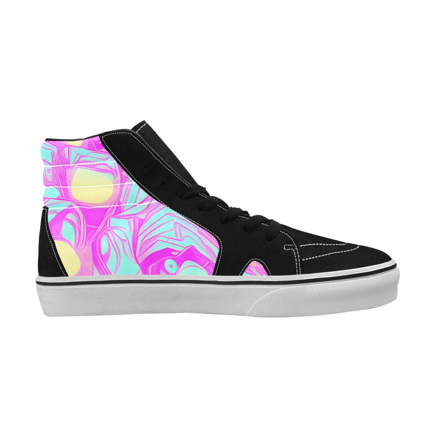 WOMEN'S Wall Eyes Trippy Art High Top Skateboarding Dark Academia Shoes