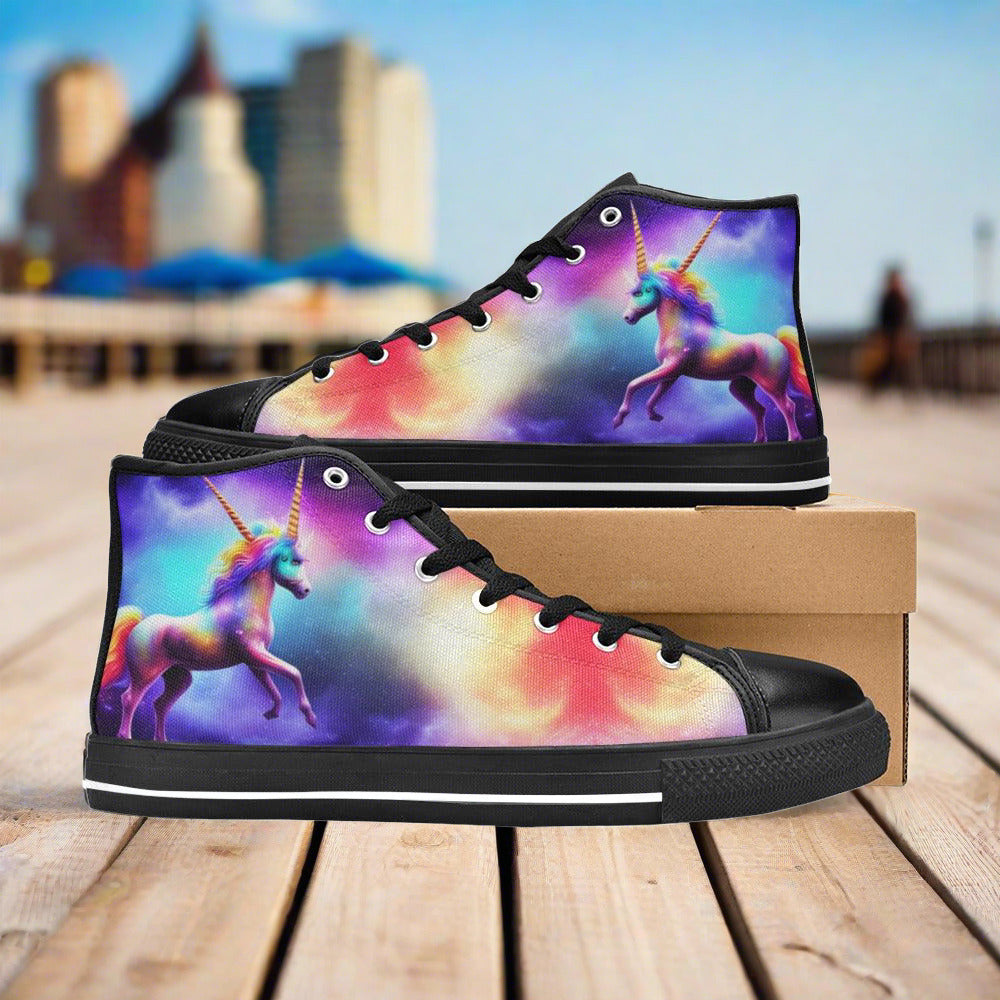 Butterfly Rainbow Jewel Rich Custom WOMEN Bold Art - Freaky Shoes | Custom Art Sneakers