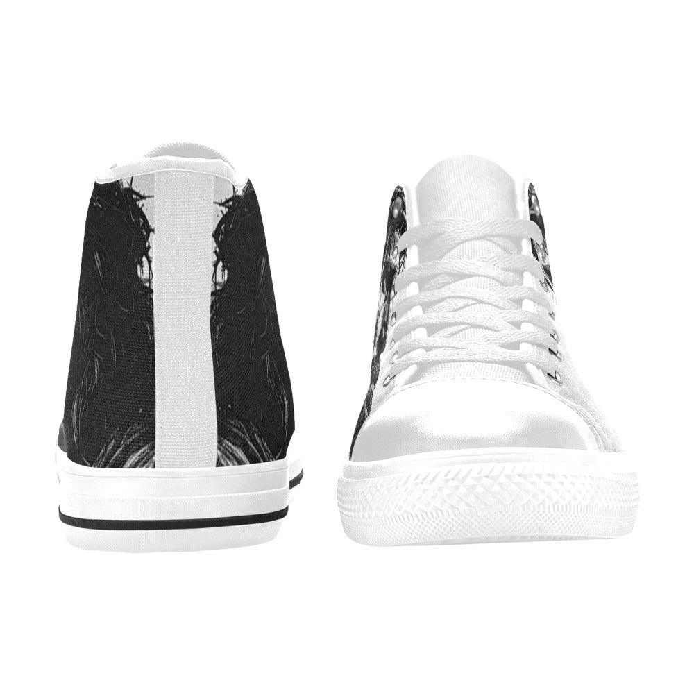 WOMEN'S Jesus_Ht_13 High Top Canvas Dark Academia Custom Shoes