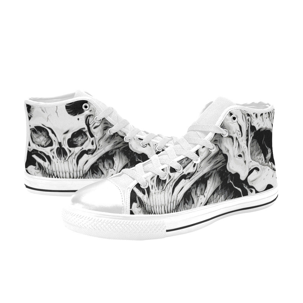 WOMEN'S Cc Horror Art High Top Canvas Dark Academia Custom Shoes