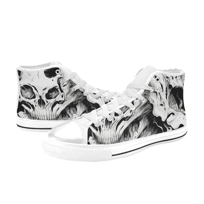 WOMEN'S Cc Horror Art High Top Canvas Dark Academia Custom Shoes