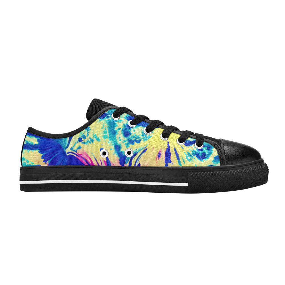 WOMEN'S Tie Dye Splash Retro Canvas Vivid Custom Sneakers