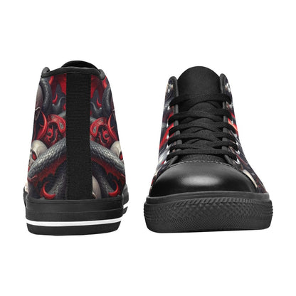 MEN'S Snake Dagger Skull Dark High Top Canvas Aesthetic Sneakers
