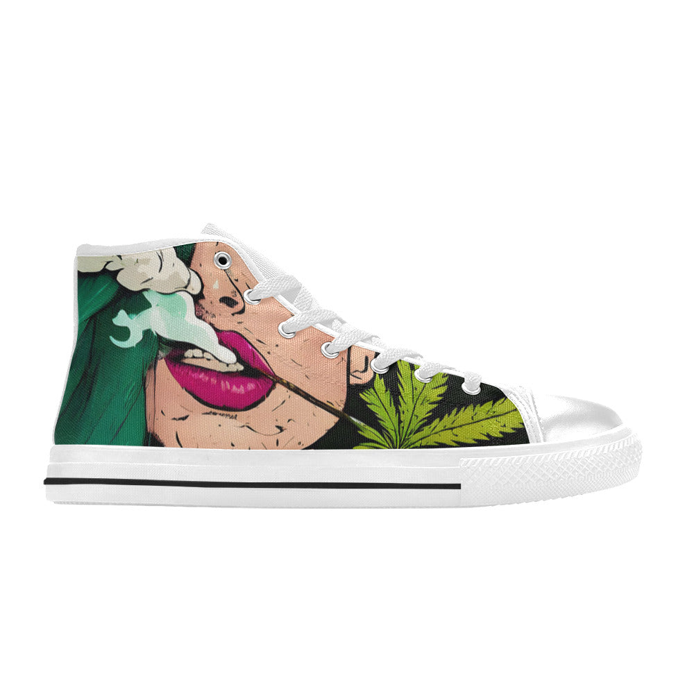 MEN'S Cc 420 Woman Weed High Top Canvas Grunge Custom Shoes