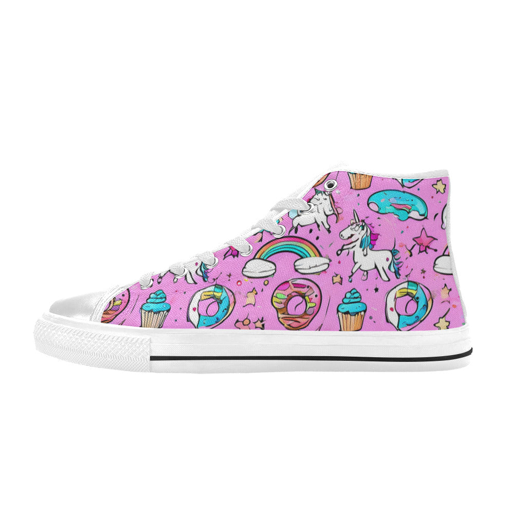 MEN'S Abstract Unicorn Art Men’S High Top Canvas Surreal Custom Shoes